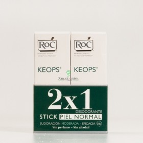Roc Keops Desodorante Stick Piel Normal sudoración moderada, 2x30ml